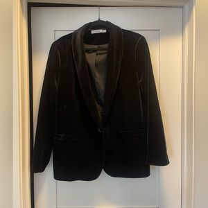 Velvet stretch blazer